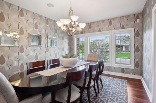 Oversized windows give this room and light and airy feel.