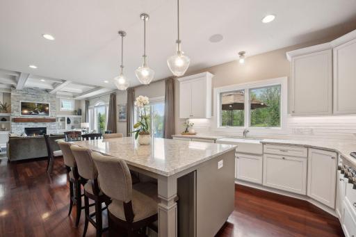 Natural light floods the main level with beautiful accent lighting at every turn.