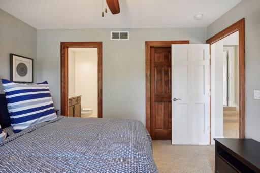 Every guest will appreciate their own bathroom and walk in closet.
