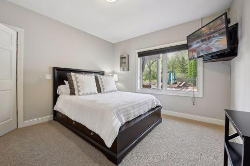 Give guests their own space in the lower level or use it as a second office or workout space.