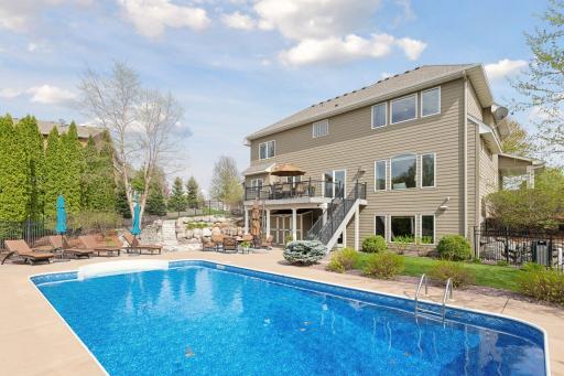 A brand new pool liner gives the pool a fresh new look.