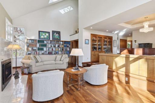Custom built-in bookcases will house your collection