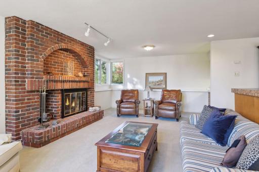 Corner windows flood the room with natural light