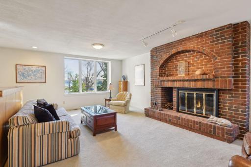 Enjoy cozy nights at home in front of the woodburning fireplace