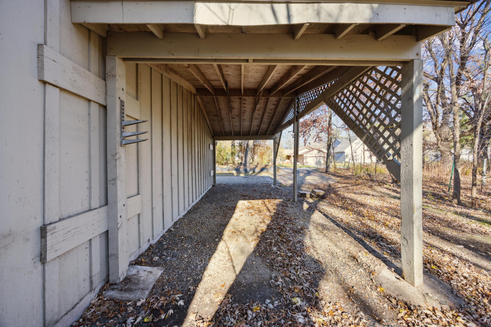 Attached Lean-to for more of your big toys.