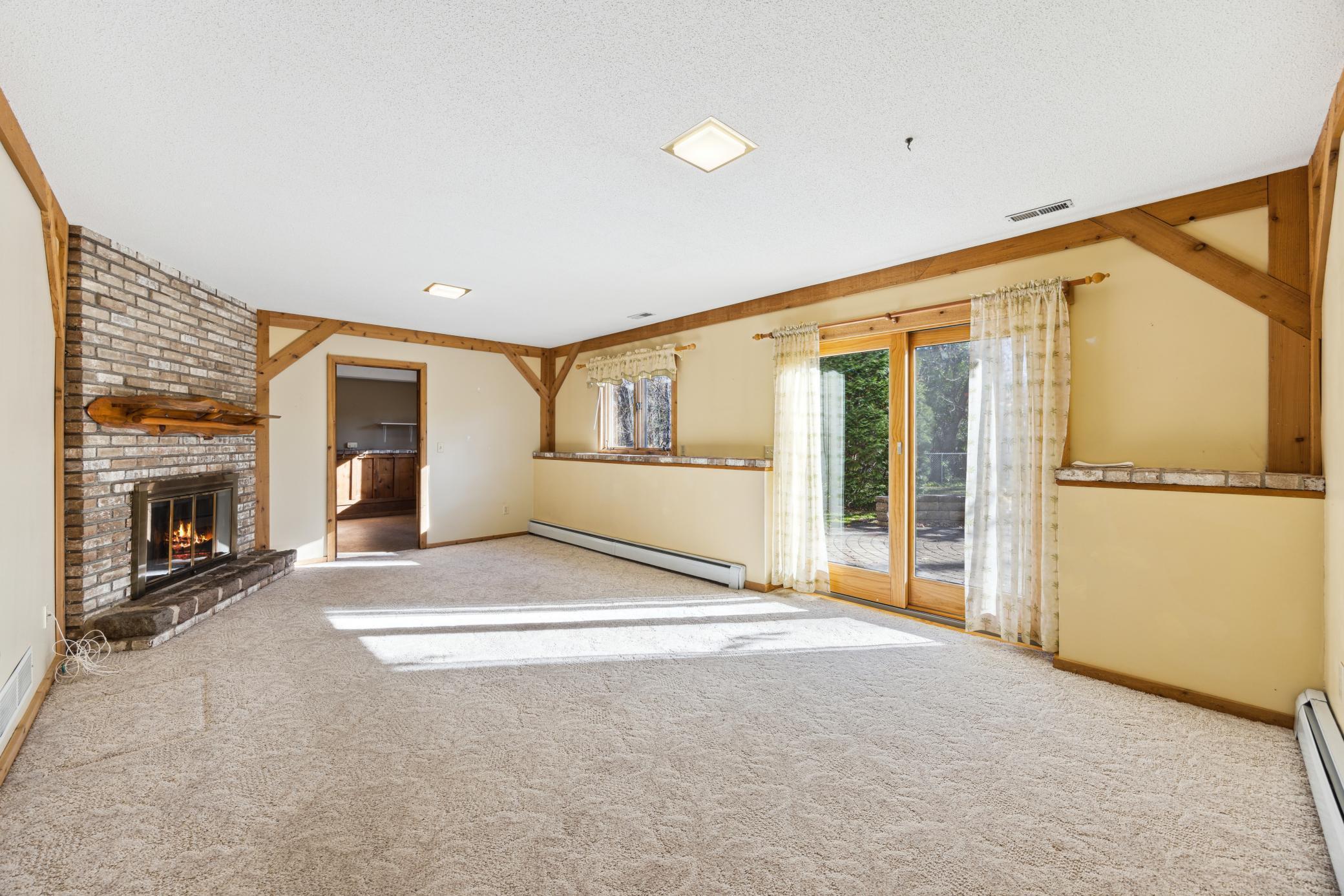 Family Room with walk out