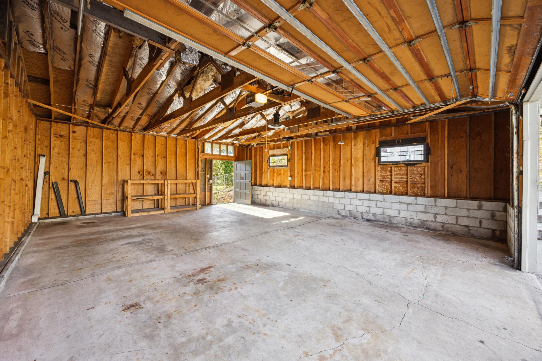 2nd garage interior is 30' deep x 24' wide