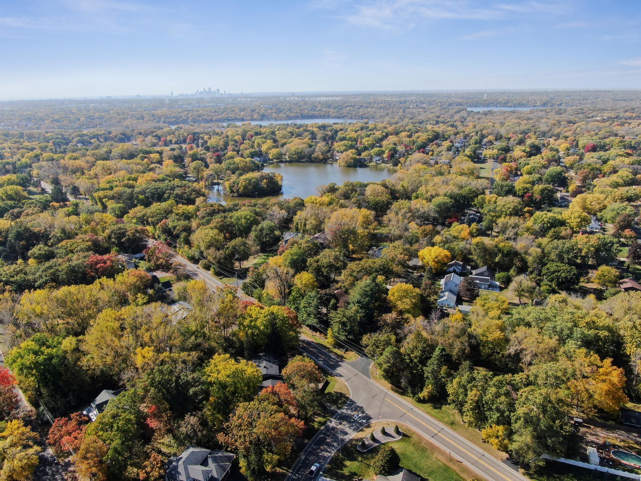 Aerial view of the area