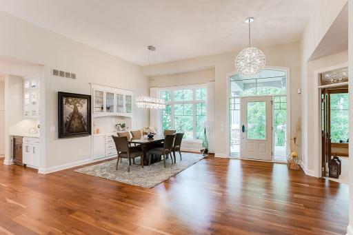 Built-ins are white enameled woodwork on main level, bonus room, lower level bedrooms and baths. New custom remote blinds, and new stylish luxury lighting.