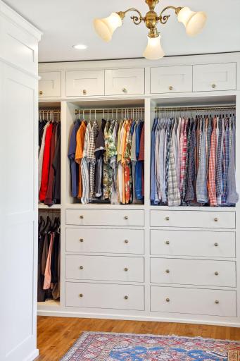 Primary suite walk-in closet.