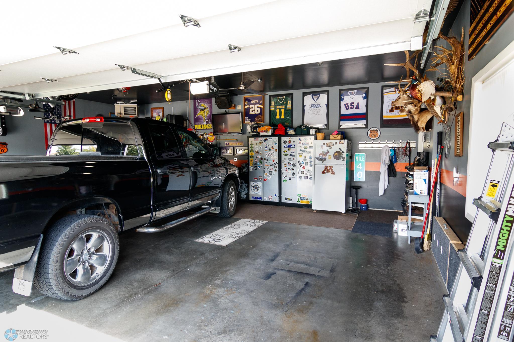 Finished garage