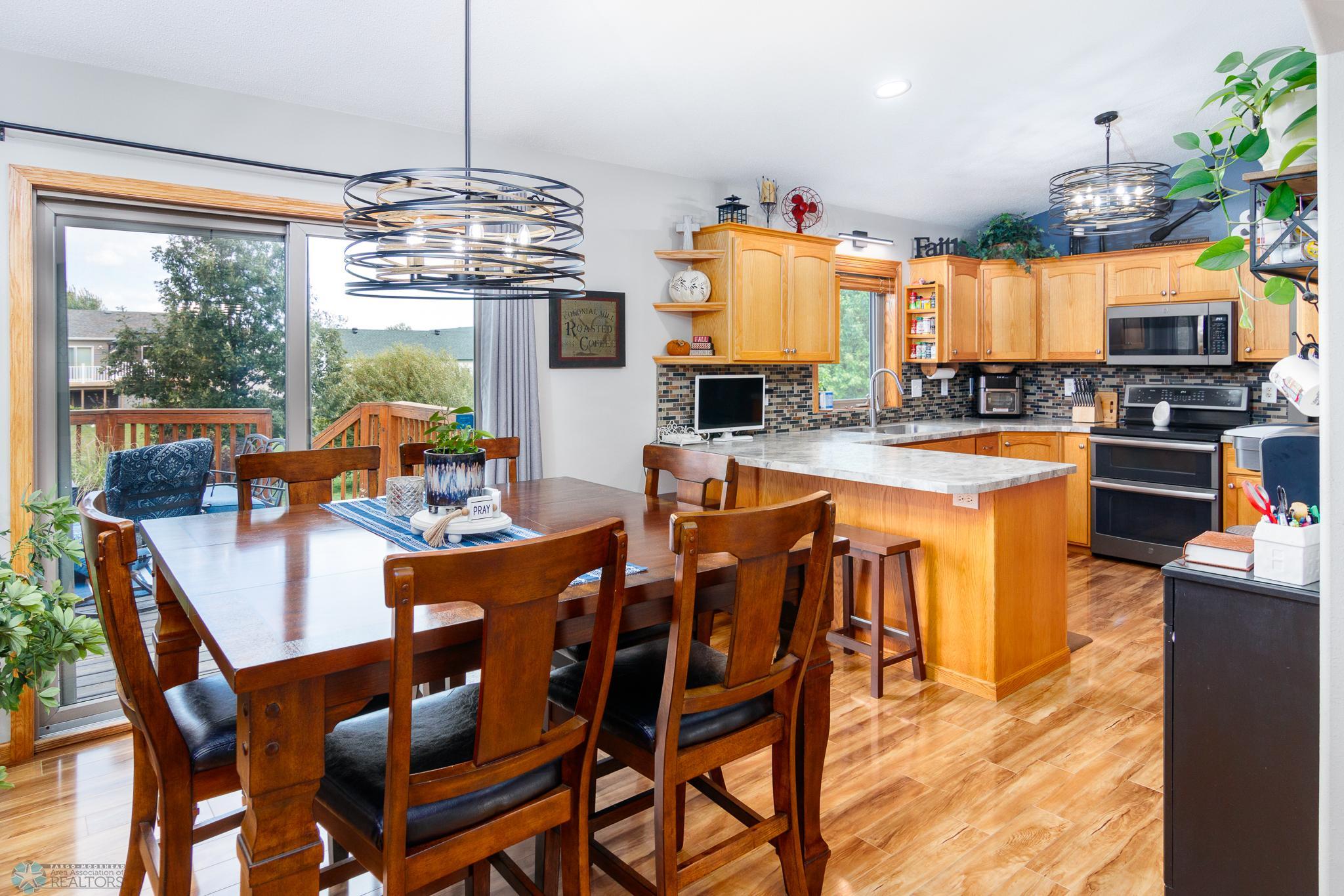 Dining open to kitchen