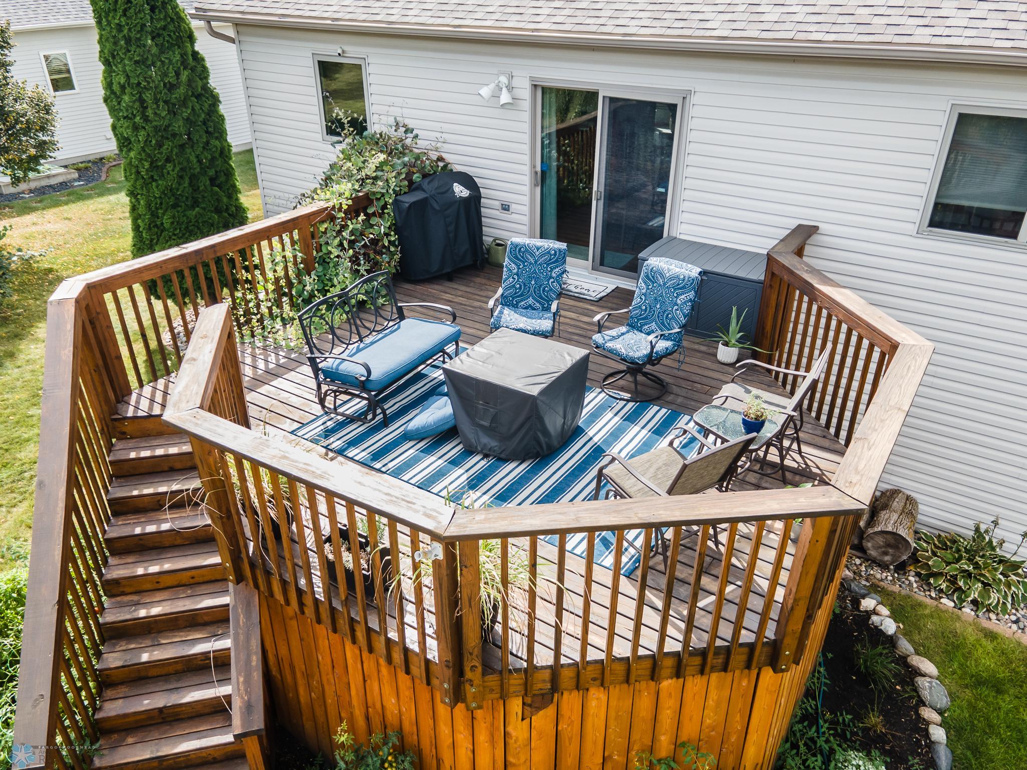 Large backyard deck