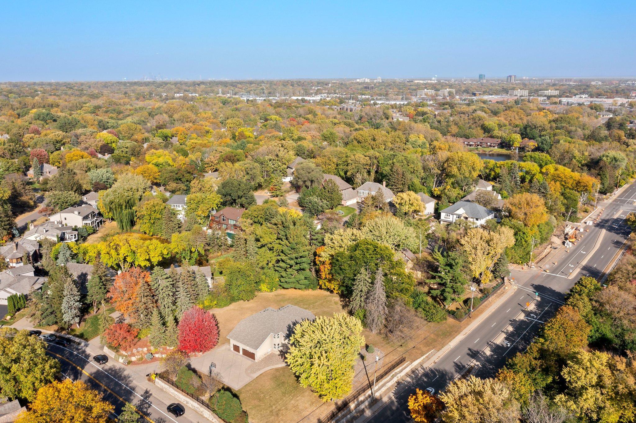 Scenic aerial view of surrounding landscape