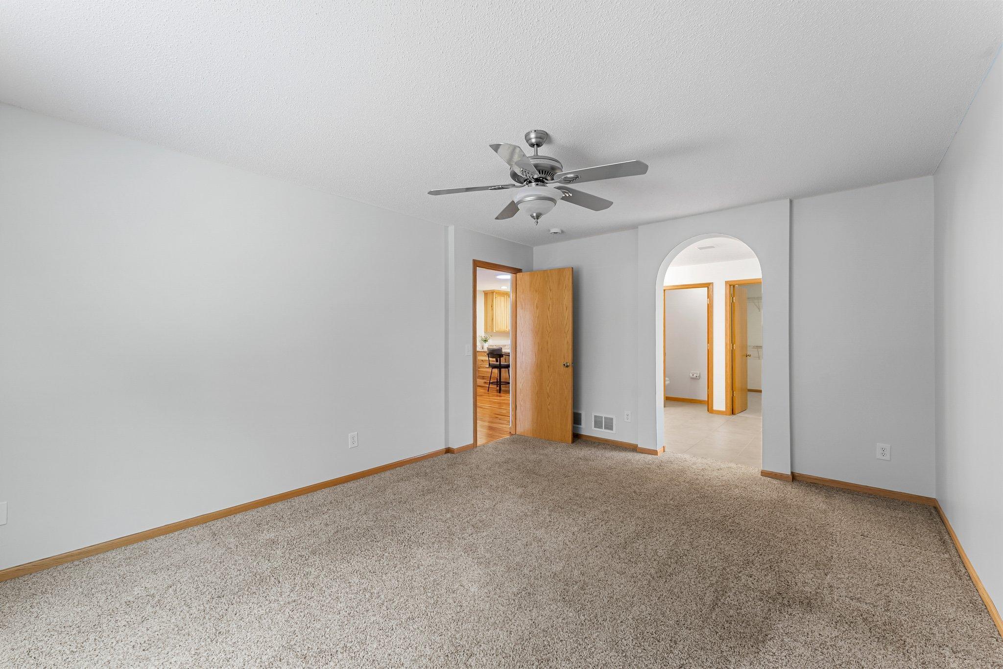 Primary bedroom through to ensuite