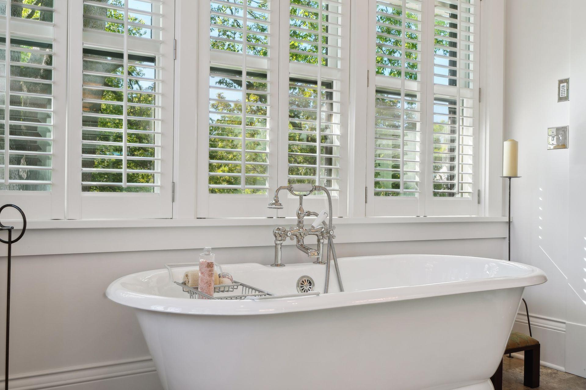 Clawfoot tub in master bath