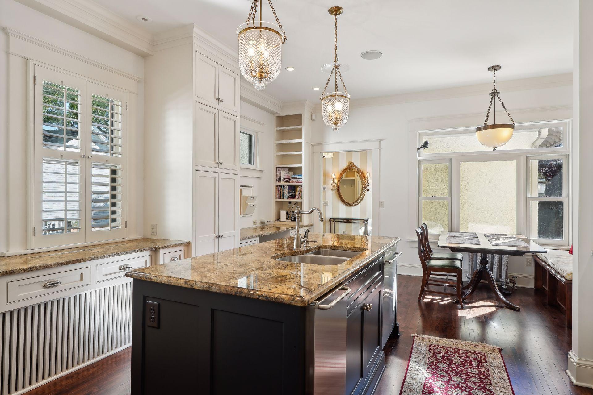 Kitchen with custom cabinets