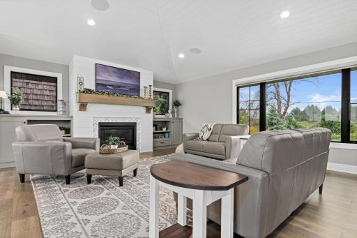 Invite family and friends over to watch the big game and host everyone in this well-designed space.
