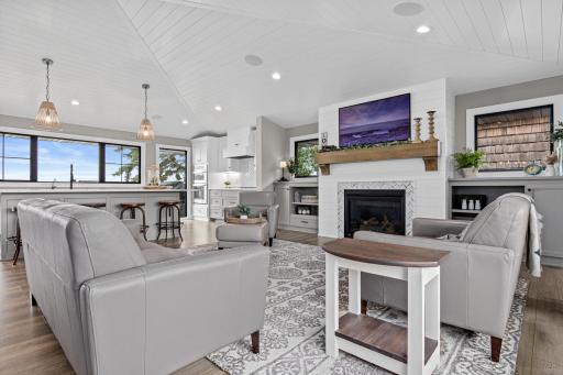 Beautiful gas fireplace creates the perfect cozy spot to unwind, watch the big game, or enjoy your favorite movie with family and friends.