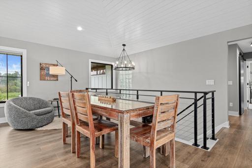 The dining space is perfect for hosting small and large groups. Host the holidays this year for your family and friends. Then, go skate the lake together!