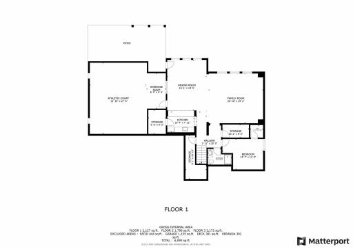 floorplan downstairs-note storage is sport court