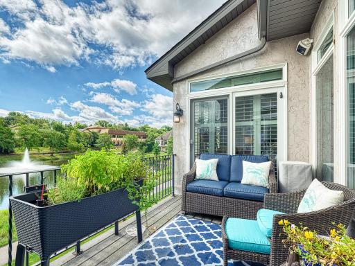 The maintenance free deck provides great outdoor space for grilling and enjoying the peaceful water views.
