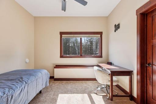 One of the four bedrooms on this level. This bedroom offers a large walk-in closet