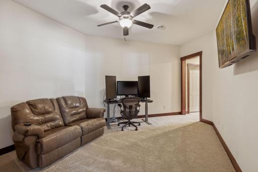 This flexible space could be another office, workout room, study area, play area or gaming room.