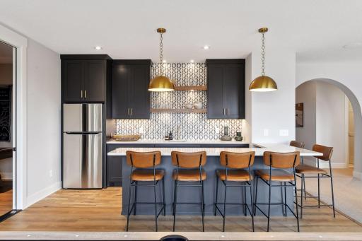 Lower Level Wet-Bar with Seating *photo of like home