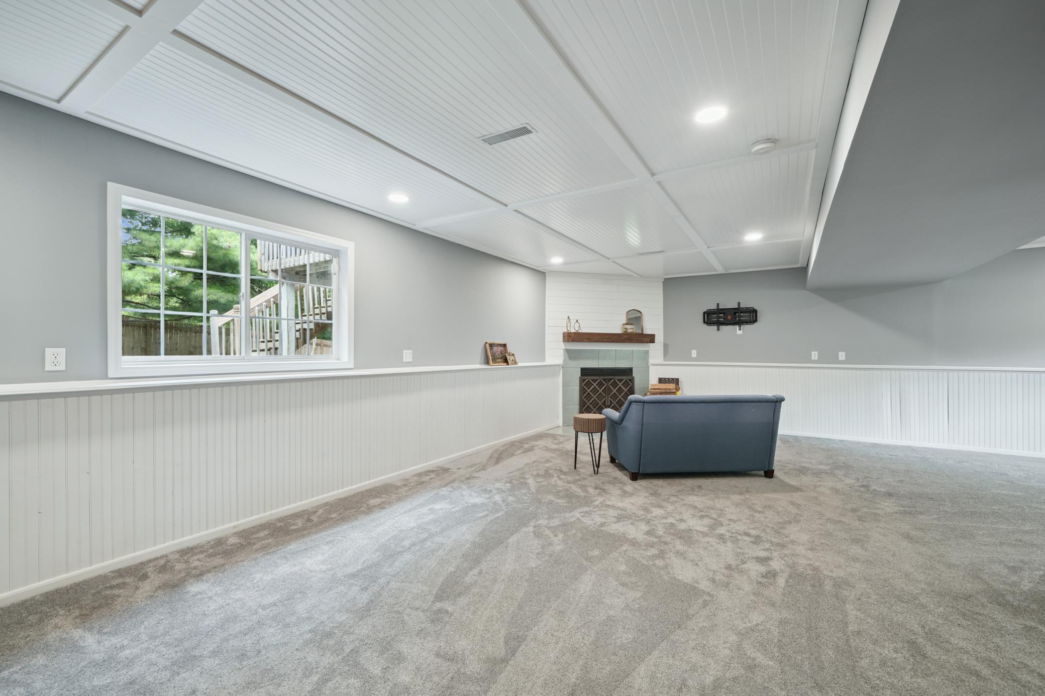 Large finished lower level
