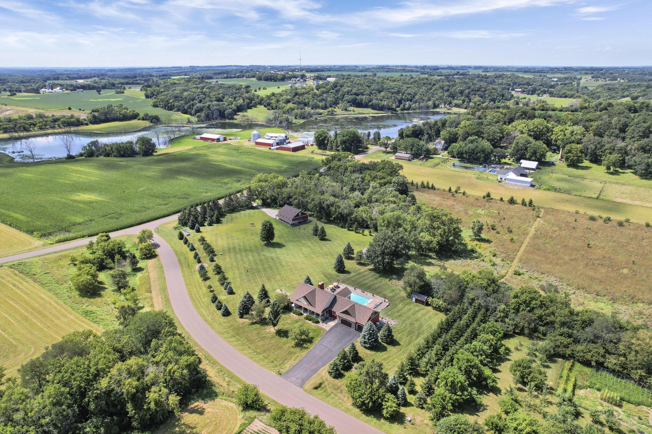 Discover the breathtaking beauty of this 10-acre retreat, where stunning views await you from every angle.