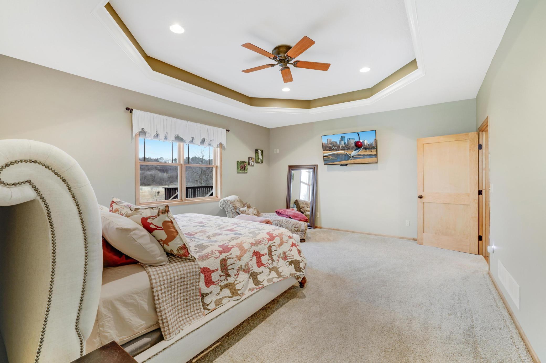 Spacious main-level primary bedroom