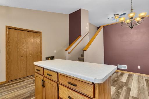 Upon entrance you are greeted by your kitchen.