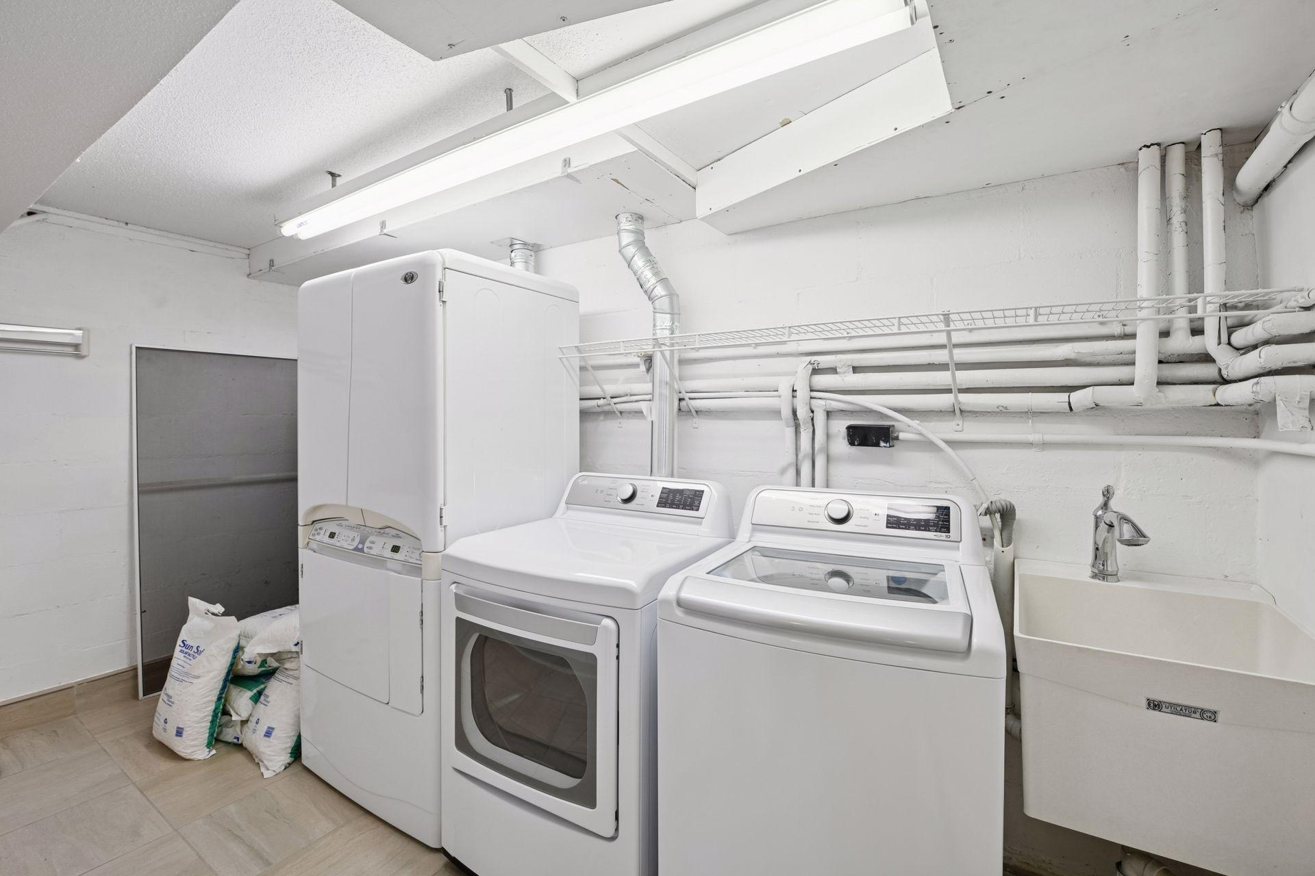 Lower level laundry room