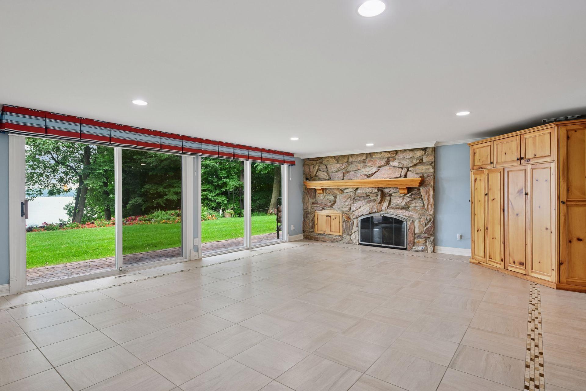 Walk-out lower level provides ample space for large gatherings of family and friends