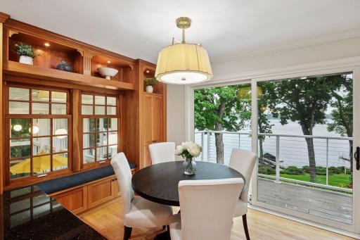 Charming informal dining space in the kitchen