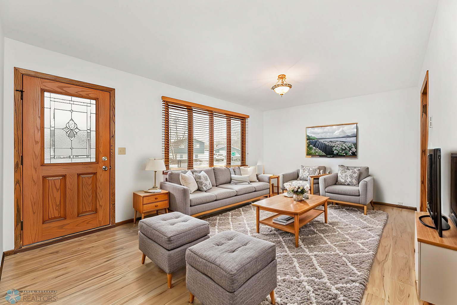 Virtually Staged Front living room