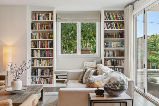 Clean lines and clutterless style with built-ins throughout the home