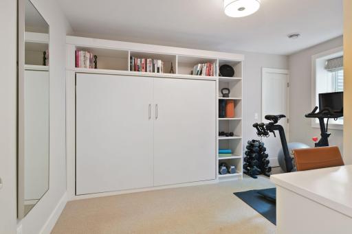 Lower level Bedroom #4 with built-in Murphy bed
