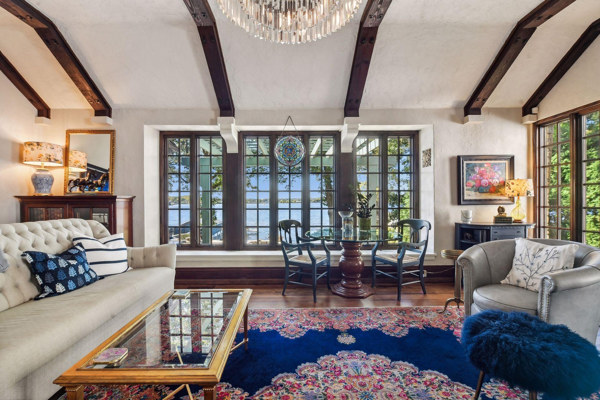 Beautiful new - period correct - windows to view the lake through