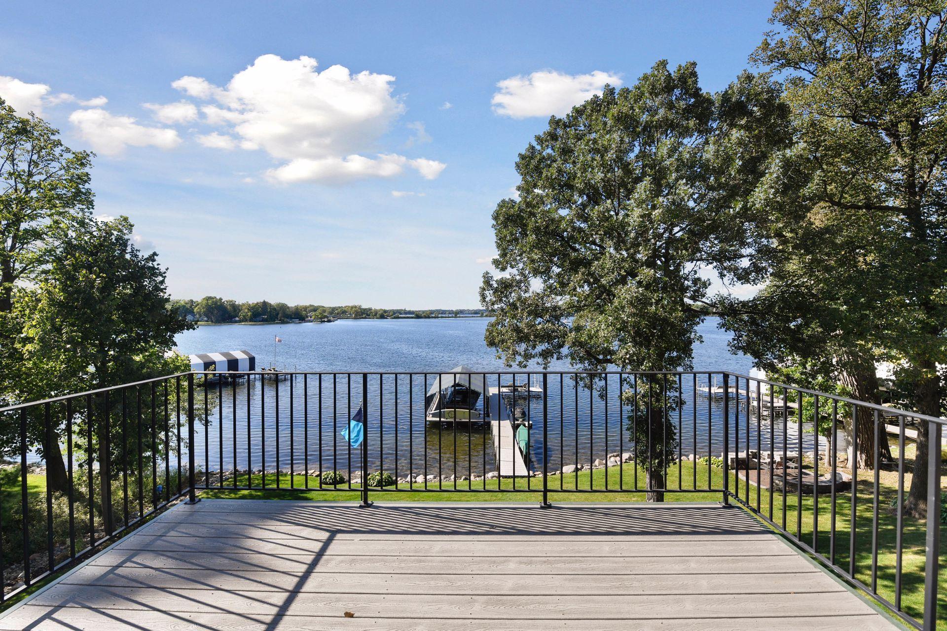 Lakeside deck off of primary suite