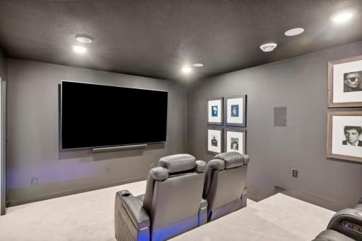 Theater Room. Photos, virtual/video tours may not depict actual home. Features, materials & finishes shown may contain options that are not included in the price.