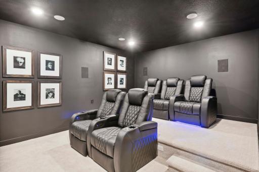 Theater Room. Photos, virtual/video tours may not depict actual home. Features, materials & finishes shown may contain options that are not included in the price.