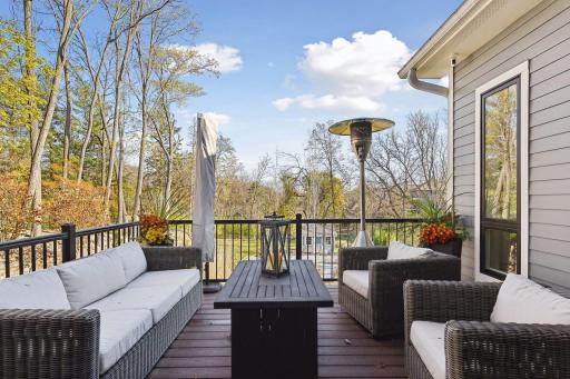 Enjoy the deck with serene views overlooking nature