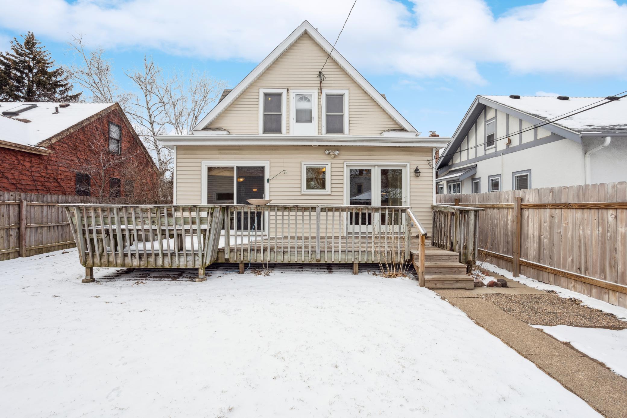 Back of house and yard