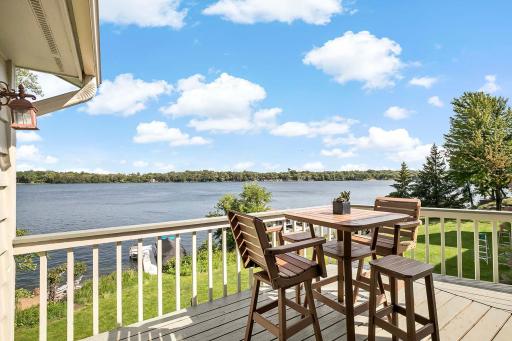 The deck offers another location to enjoy the outside.