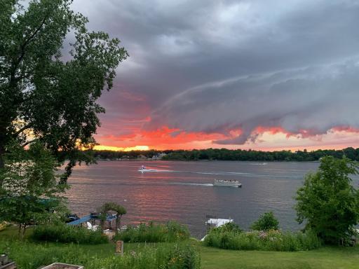 Captivating sunsets on Lower Prior Lake from the property.