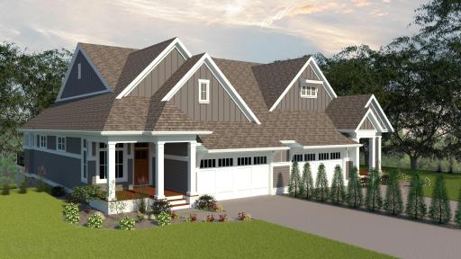 This Model home is under construction. This is a rendering of a similar home.