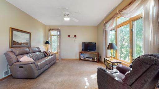 Lovely gathering room just off the kitchen.