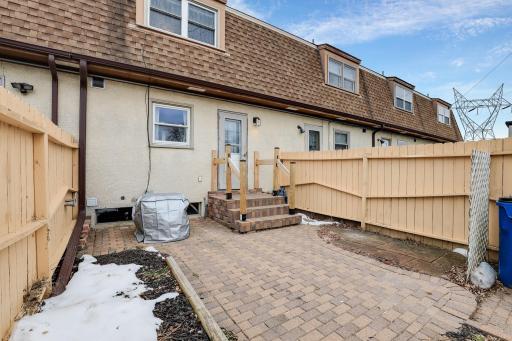 Fence enclosed patio